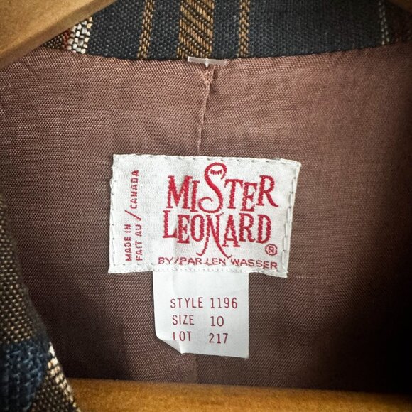 Vintage Mister Leonard Striped Linen Blend Blazer 10 - Picture 5 of 7